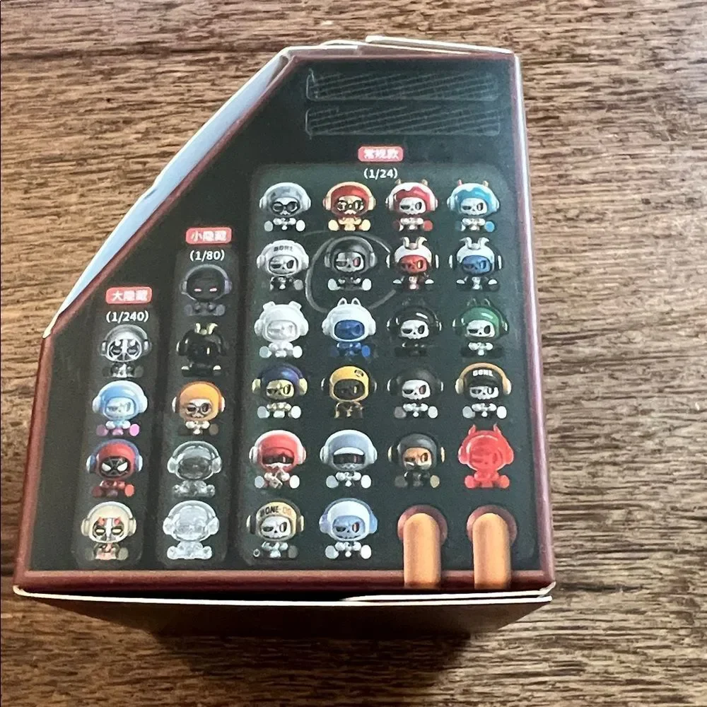 Baby Mr. Bone Game Machine Tin Box - Red, Teal, Yellow Accents
